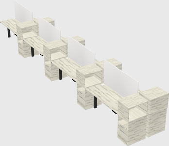 Shared electric desk + cabinet