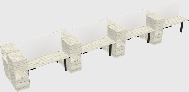 Shared electric desk + cabinet