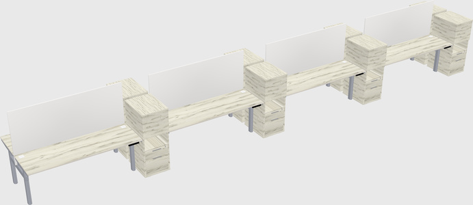 Shared electric desk + cabinet