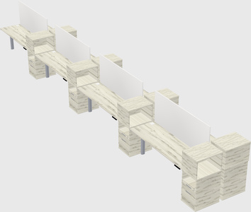 Shared electric desk + cabinet
