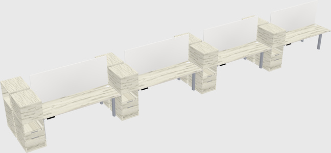 Shared electric desk + cabinet