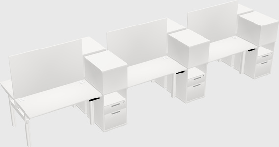 Shared electric desk + cabinet
