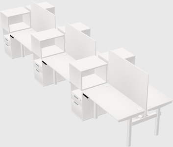 Shared electric desk + cabinet