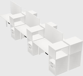 Shared electric desk + cabinet