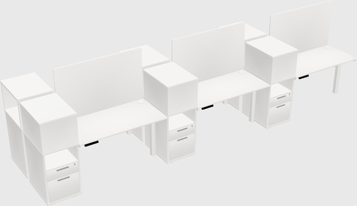 Shared electric desk + cabinet