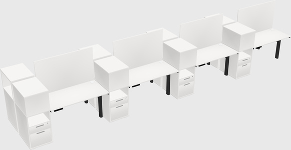 Shared electric desk + cabinet