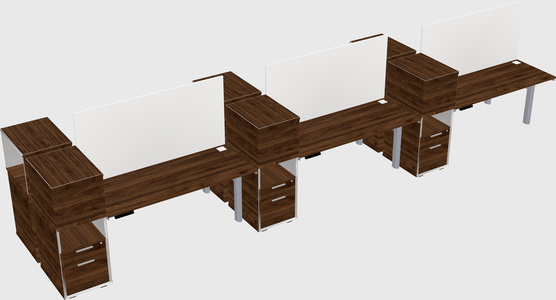 Shared electric desk + cabinet