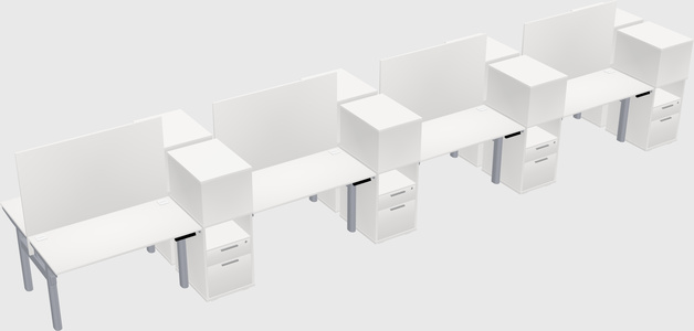 Shared electric desk + cabinet