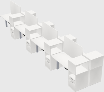 Shared electric desk + cabinet