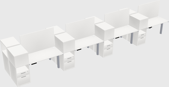 Shared electric desk + cabinet