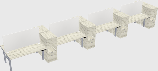 Shared electric desk + cabinet