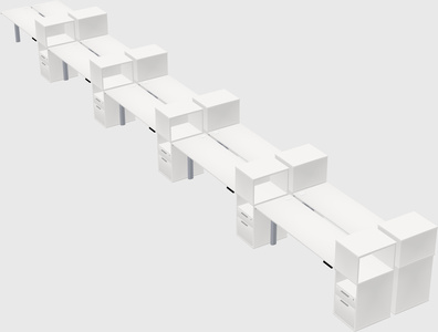 Shared electric desk + cabinet
