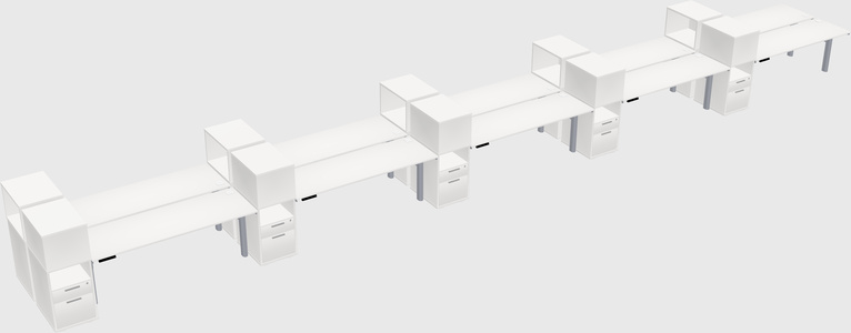 Shared electric desk + cabinet