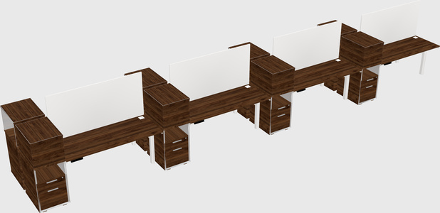 Shared electric desk + cabinet