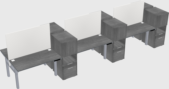 Shared electric desk + cabinet