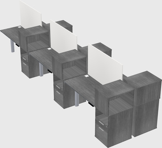 Shared electric desk + cabinet