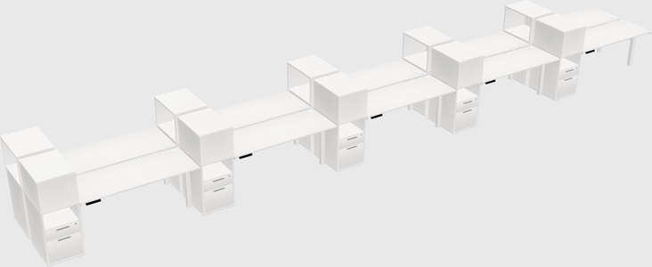 Shared electric desk + cabinet