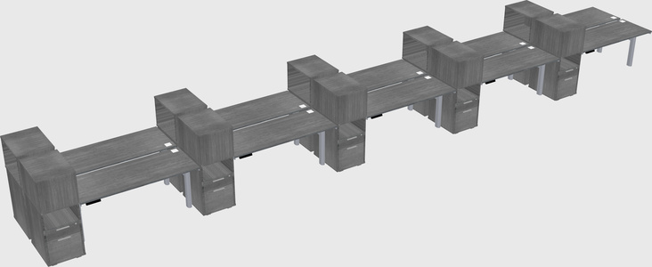 Shared electric desk + cabinet