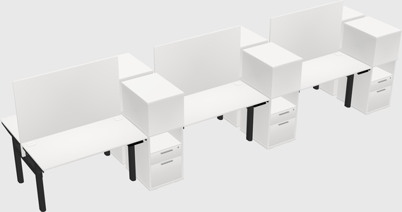 Shared electric desk + cabinet