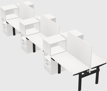 Shared electric desk + cabinet