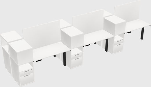 Shared electric desk + cabinet