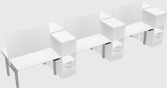Shared electric desk + cabinet