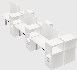 Shared electric desk + cabinet