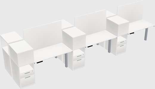 Shared electric desk + cabinet