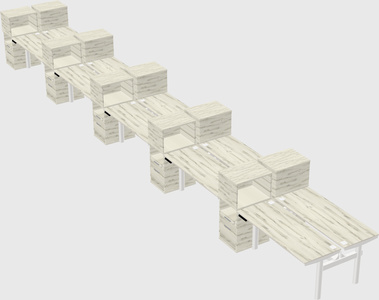 Shared electric desk + cabinet