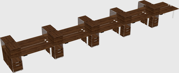 Shared electric desk + cabinet