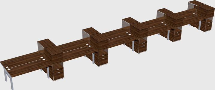 Shared electric desk + cabinet