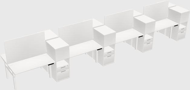 Shared electric desk + cabinet