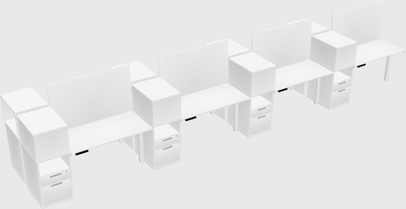 Shared electric desk + cabinet