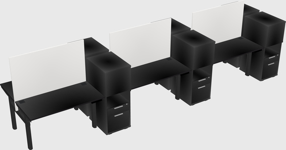 Shared electric desk + cabinet
