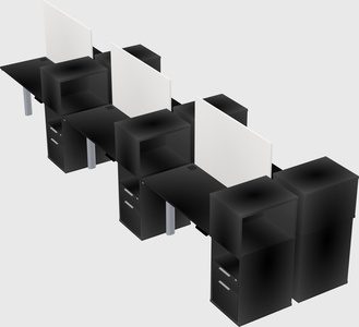 Shared electric desk + cabinet