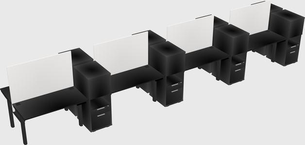 Shared electric desk + cabinet