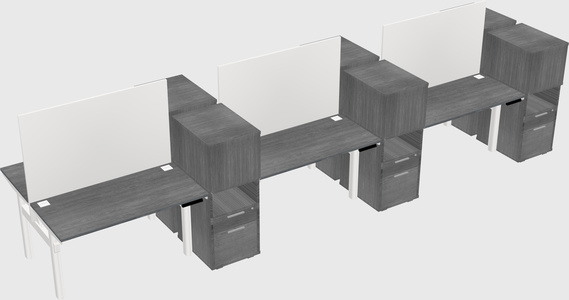 Shared electric desk + cabinet