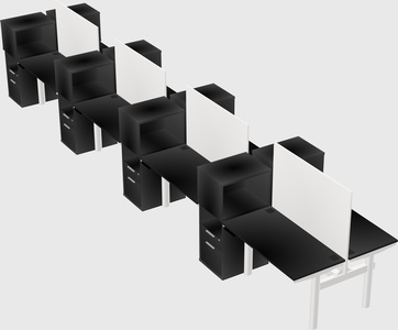 Shared electric desk + cabinet