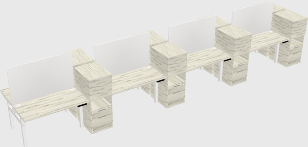 Shared electric desk + cabinet