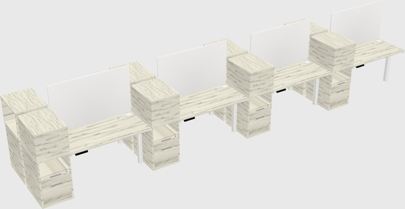 Shared electric desk + cabinet