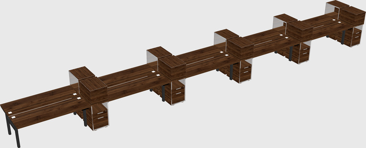 Shared electric desk + cabinet