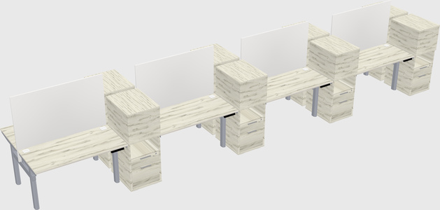 Shared electric desk + cabinet