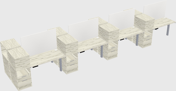 Shared electric desk + cabinet