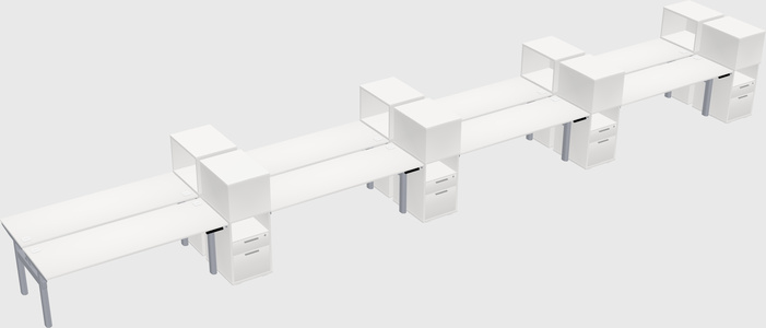 Shared electric desk + cabinet