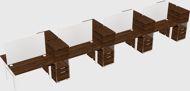 Shared electric desk + cabinet