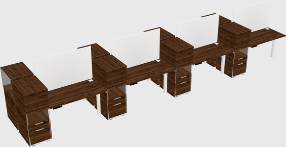 Shared electric desk + cabinet