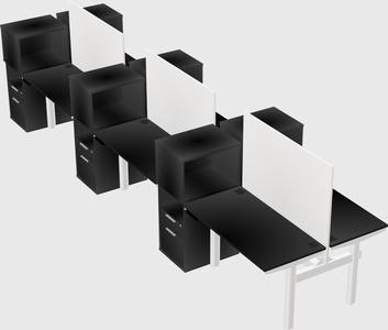 Shared electric desk + cabinet
