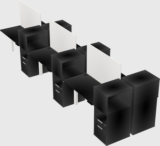 Shared electric desk + cabinet