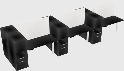 Shared electric desk + cabinet