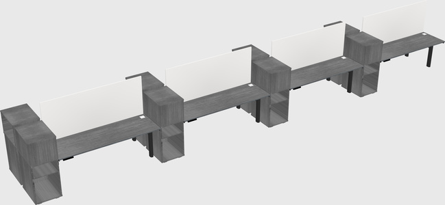 Shared electric desk + cabinet